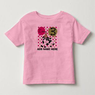 3ème T-shirt personnalisé d'anniversaire de vache