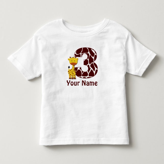 3ème T-shirt personnalisé par girafe (Devant)