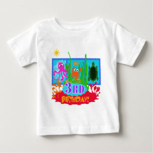 3ème T-shirts sous-marins d'anniversaire