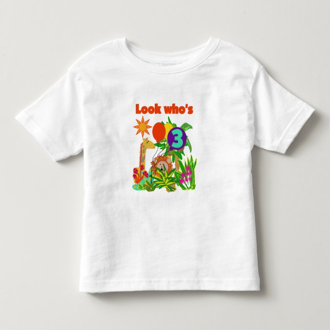 3èmes T-shirts et cadeaux d'anniversaire de safari (Devant)