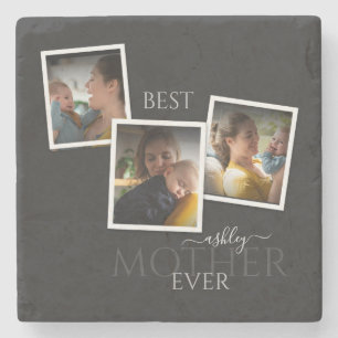 3er Foto-Collage Mama Familie unvergesslicher Mutt Steinuntersetzer