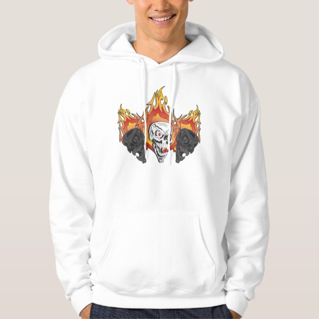 3Flammenskulptur Hoodie (Vorderseite)