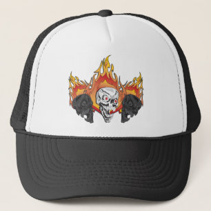 3Flammenskulptur Truckerkappe