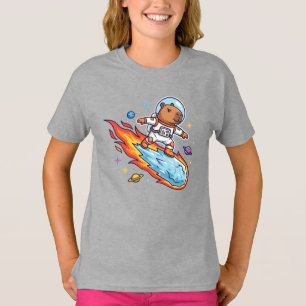 3I/Atlas Capybara Astronaut Reitet auf dem Kometen T-Shirt