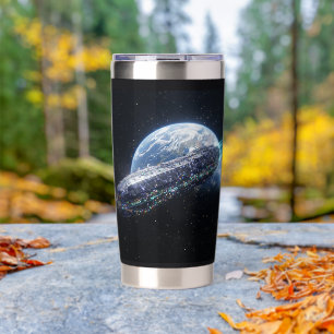 3I Atlas-Raumschiff Erde-Umlaufbahn galaktisch iso Thermobecher