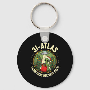 3i_atlas Weihnachtslieferteam Außerirdischer Weihn Schlüsselanhänger