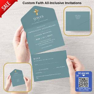 3in1 Ordination Jubiläum INVITE und UAWG Priester All In One Einladung