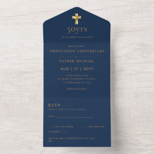 3in1 Ordinationsjubiläum EINLADUNG und RSVP Priest