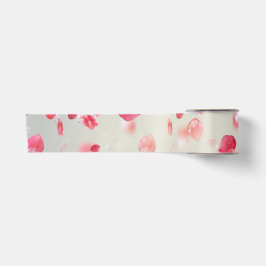 3in satin Ribbon flower petal print Satinband