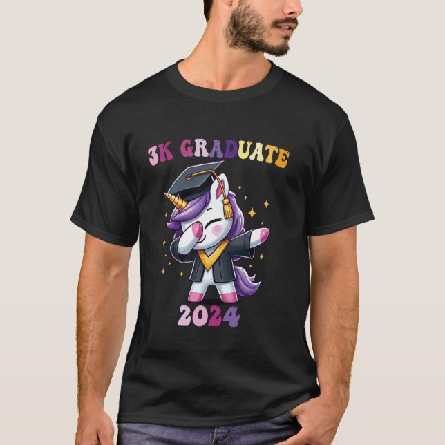 3K Graduate 2024 Funny 3K Kindergarten Abschluss T-Shirt (Vorderseite)