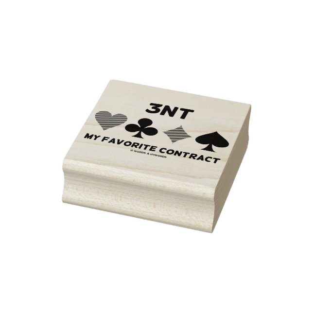 3NT - Meine Lieblingskontraktbrille mit vier Karte Gummistempel (Stempel)