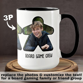 3P Custom Foto Meepe Board Game Group Tasse