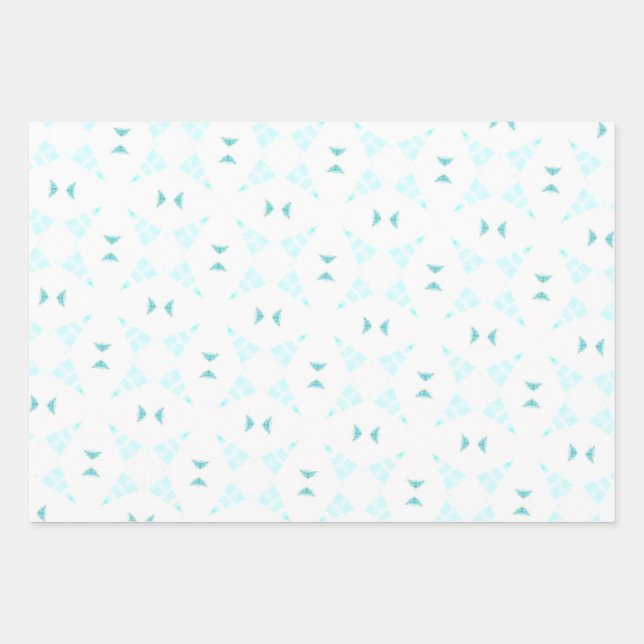 3pc Snowflake-Geschenkpapier Geschenkpapier Set (Vorderseite)