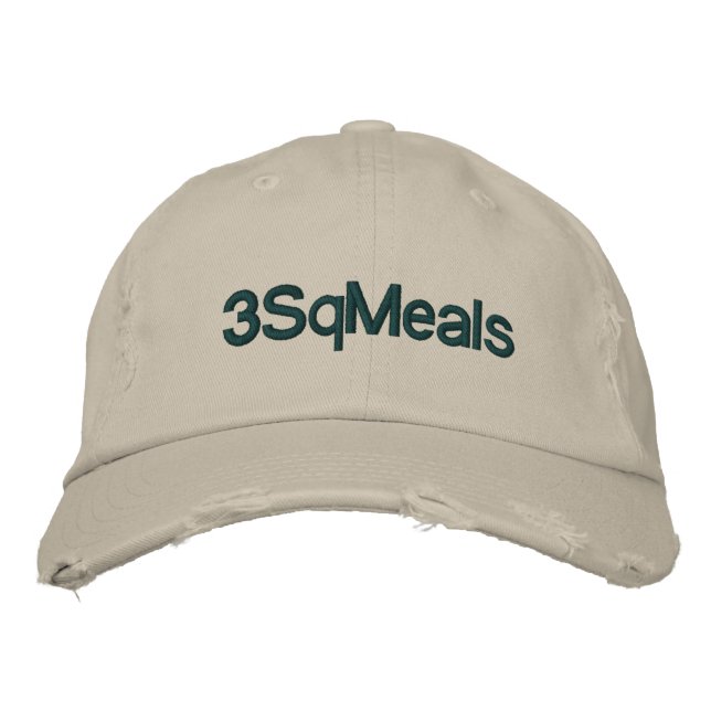 3qm Mahlzeiten gestört Chino Twill Cap Bestickte Kappe (Vorderseite)