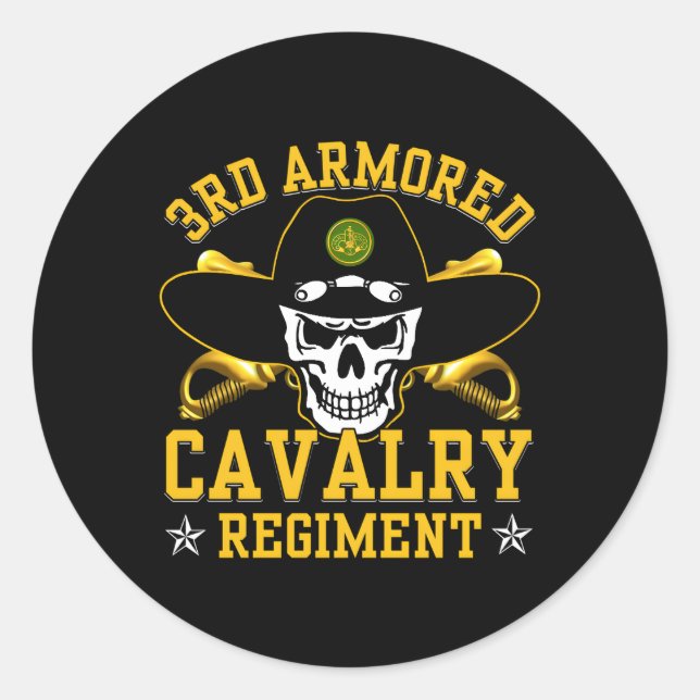 3Rd Armored Cavalry Regit Runder Aufkleber (Vorderseite)