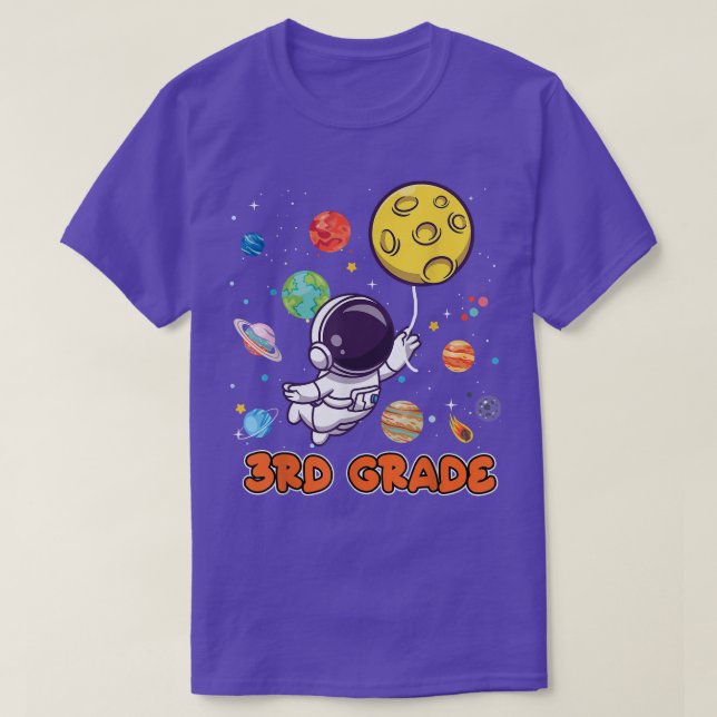 3rd Grade Birthday Boy Tee Astronaut Third Grade B (Design vorne)