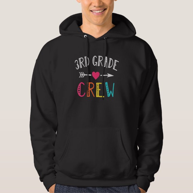 3rd Grade Crew Third Grade Back To School Teachers Hoodie (Vorderseite)