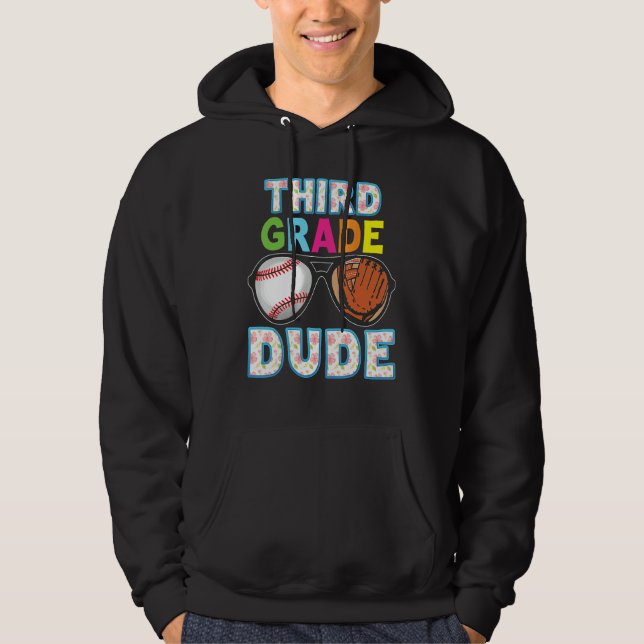3rd Grade Dude Back To School Third Student Kid Ba Hoodie (Vorderseite)