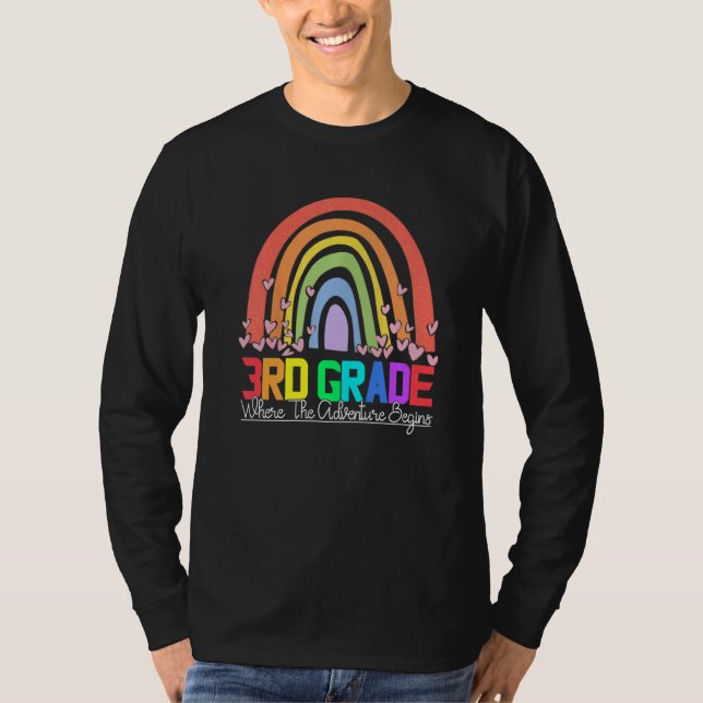 3rd grade rainbow leopard teacher team third grade T-Shirt (Vorderseite)