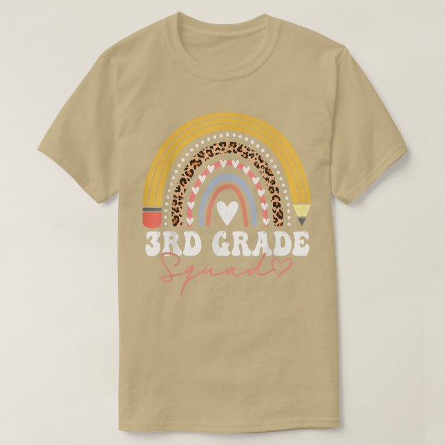 3rd grade Rainbow teacher team Third grade squad g T-Shirt (Design vorne)
