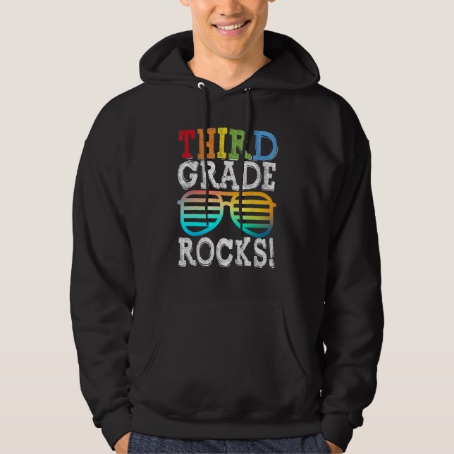 3rd Grade Rocks Third Grade Squad Back To School T Hoodie (Vorderseite)