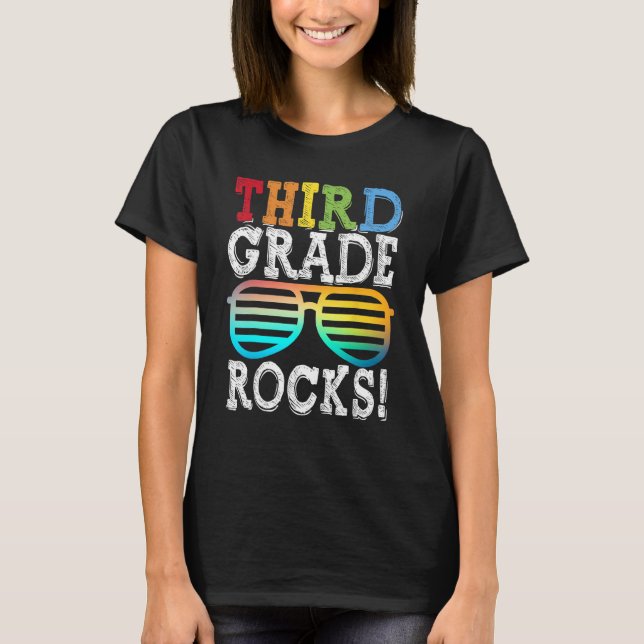 3rd Grade Rocks Third Grade Squad Back To School T T-Shirt (Vorderseite)