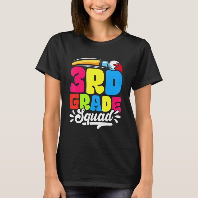 3rd Grade Squad Back To School First Day Of School T-Shirt (Vorderseite)