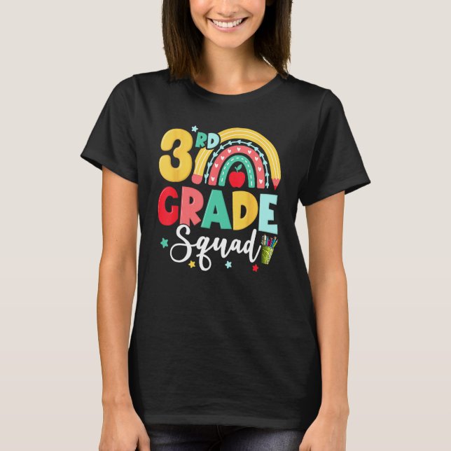 3rd Grade Squad Team  Back To School Girls Boys Te T-Shirt (Vorderseite)