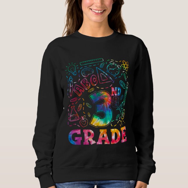 3rd Grade Tide Dye Third Grade Back To School Boys Sweatshirt (Vorderseite)