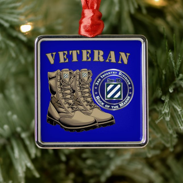 3rd ID Infantry Division Christmas Ornament Aus Metall (Baum)