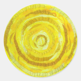3rd solar plexus chakra-#2 gelbe Kunstwerke Runder Aufkleber