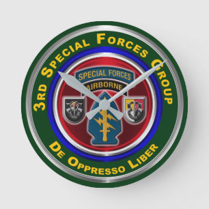 3rd Special Operations Group Keepsake Runde Wanduhr