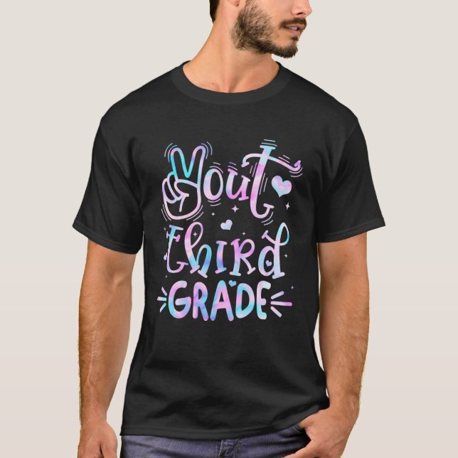 3rd Third Grade Peace Out Tie Dye Happy Last Day O T-Shirt (Vorderseite)