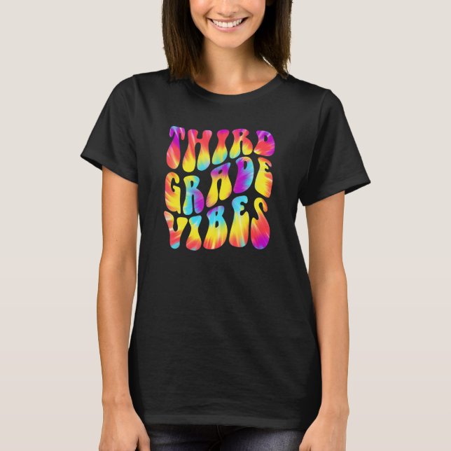 3rd Third Grade Vibes Back To School Teacher Tie D T-Shirt (Vorderseite)