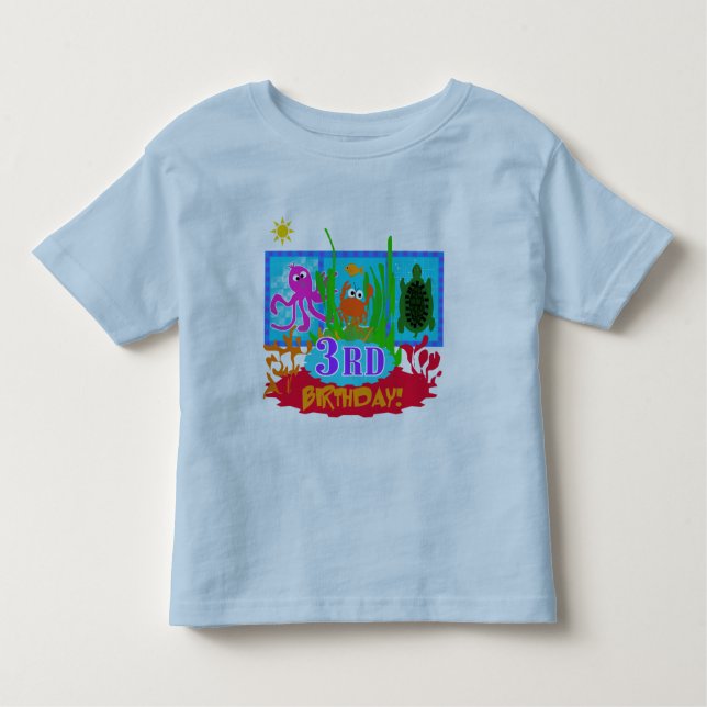3rd Undersea Adventure Birthday Tshirts (Vorderseite)