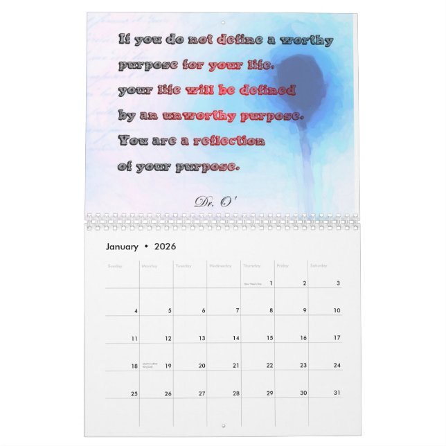 3SqMeals benutzerdefinierter gedruckter Kalender (Jan 2026)