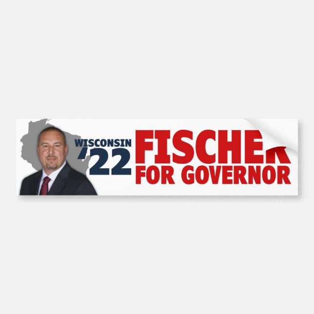 3X11 Fischer for Governor Bumper Sticker Autoaufkleber (Vorne)