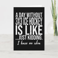 3x3 Ice Hockey lustiges Sportgeschenk