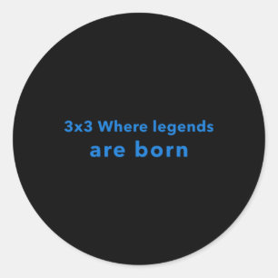 3x3, wenn Legierungen Geboren sind Runder Aufkleber