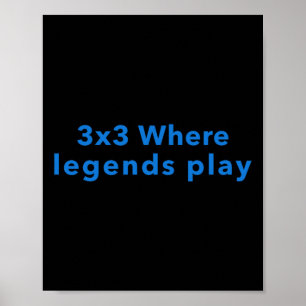 3x3, wo Legends spielen Poster