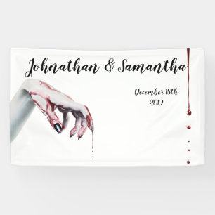 3'x5' Personalisiert Banner zombie Blut Tropfen Va