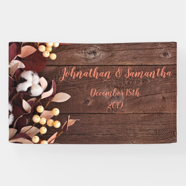 3'x5' Personalisierter Banner-Baumwollzweig auf Du Banner (Horizontal)