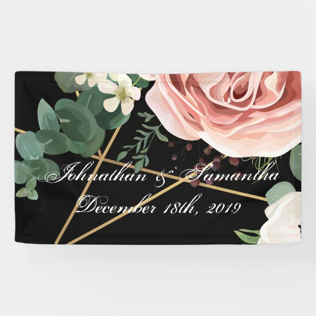 3'x5' Personalisierter Banner Geometrischer Garten (Horizontal)