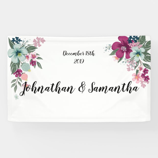 3'x5' Personalisiertes Banner Tropische Blume auf  (Horizontal)