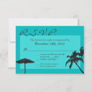 3x5 R.S.V.P. Antwort Card Beach Breeze Ocean Water