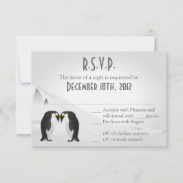 3x5 R.S.V.P. Antwort Card Pinguine Mate for Life