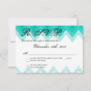 3x5 R.S.V.P. Antwortkarte Ombre Zickzack Aquamarin RSVP Karte