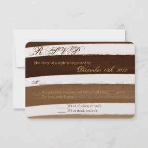 3x5 R.S.V.P. Carte de réponse Ligne Brown Ombre St