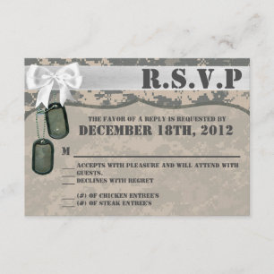 3x5 R.S.V.P. einheitliche Camouflage-Camouflage RSVP Karte