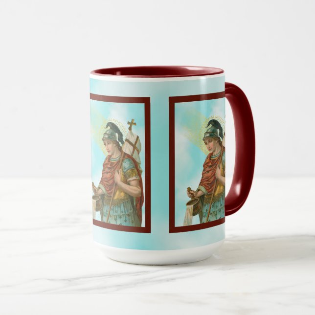 3xSt Florian mit Eimer (Clear Skies; M19) 15 oz. Tasse (VorderseiteRechts)